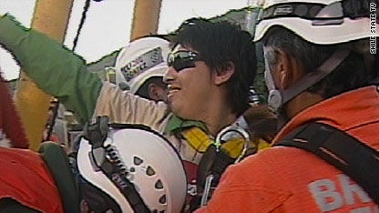 The miners have been coming to the surface at a rate of more than one per hour.